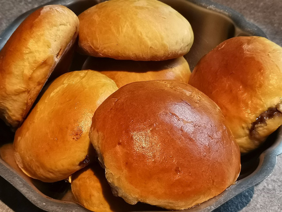 Brioches fourrées banane-chocolat
